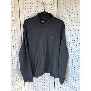 Turtle Fur Adult XL Black 1/4 Zip Mock Pullover Long SLV Fleece Lined Base Layer